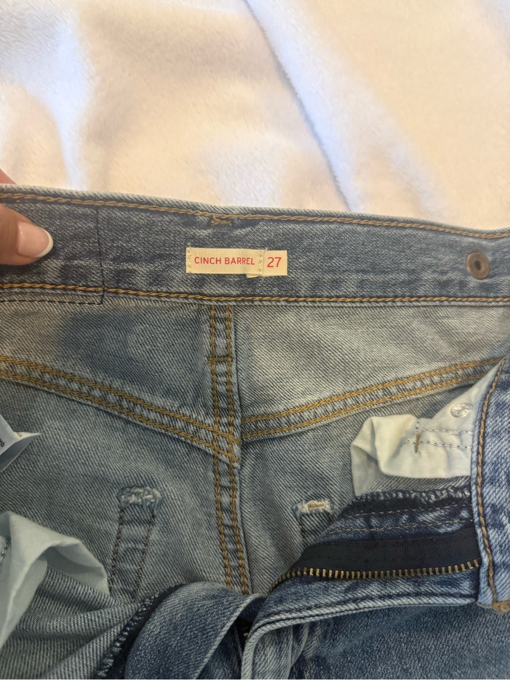 Levi's Cinch Barrel Jeans in Medium Blue Wash 27S - Picture 7 of 8